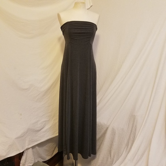 Athleta Dresses & Skirts - ATHLETA Charcoal Gray Conv Skirt/Strapless Dress,